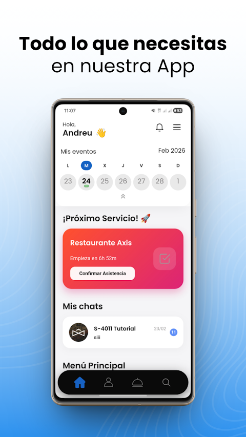 Public Google Play image of the Waitser worker home screen